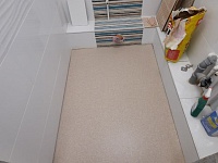 Укладка линолеума с заводом на стену - 140м2 